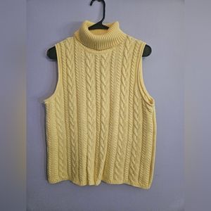 Vintage yellow sleeveless turtleneck/sweater vest
